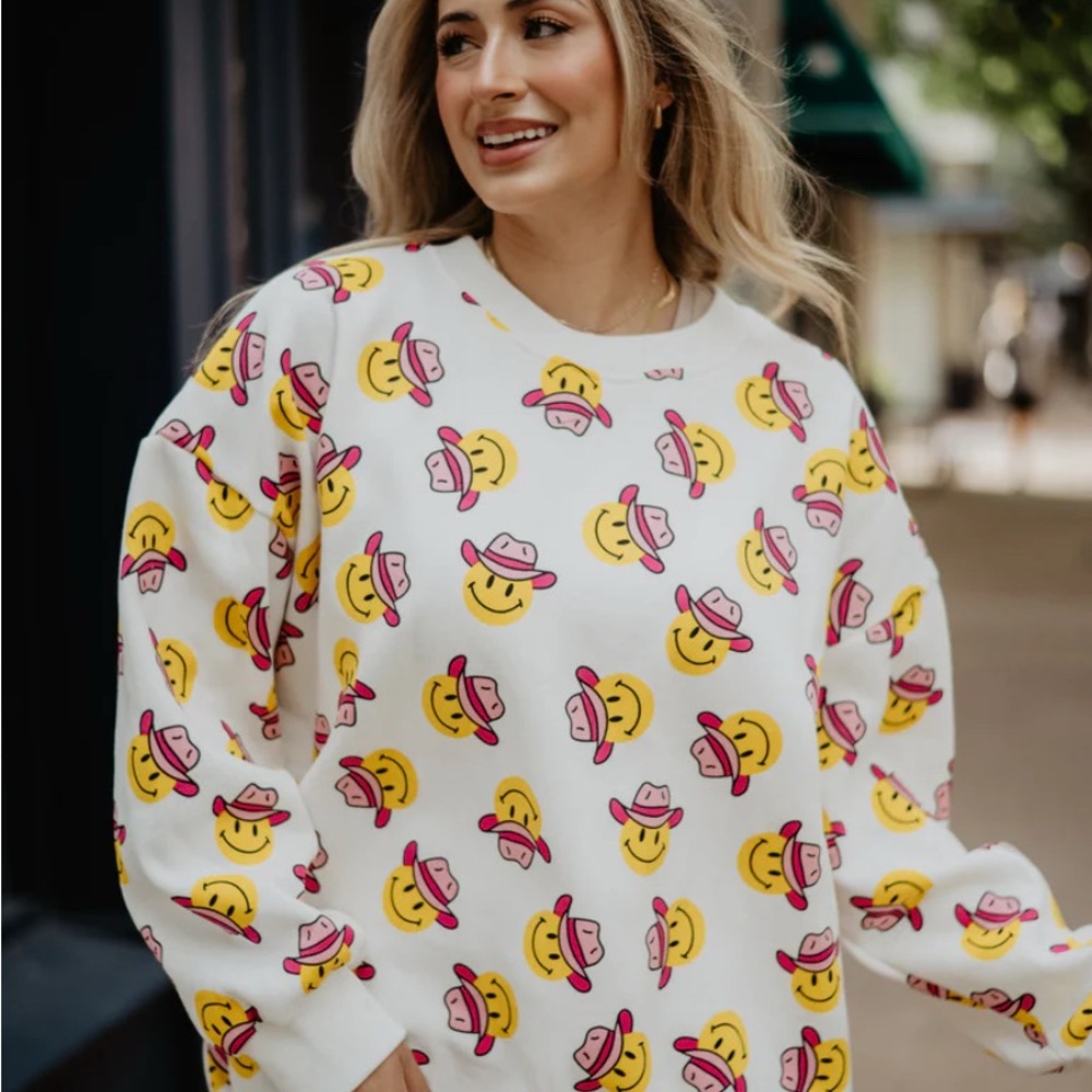 Smiley Face Cowboy Sweatshirt